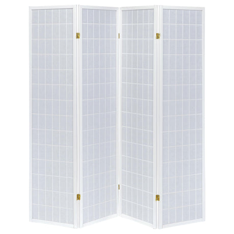  Coaster Furniture Roberto 902626 4-Panel Room Divider Folding Shoji Screen - White IMAGE 3