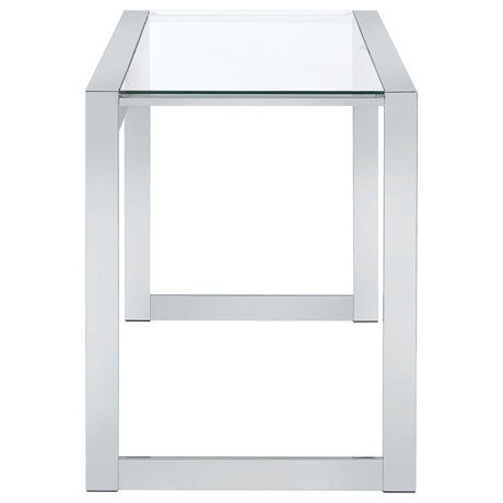  Coaster Furniture Hartford 800746 47-inch Glass Top Writing Desk - Chrome IMAGE 8