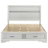  Coaster Furniture Miranda 205111Q 51-inch Wood Queen Storage Panel Bed - White IMAGE 3