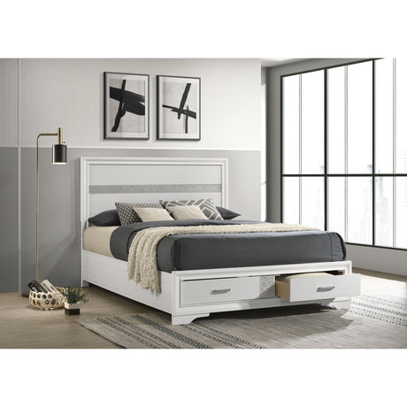  Coaster Furniture Miranda 205111Q 51-inch Wood Queen Storage Panel Bed - White IMAGE 6