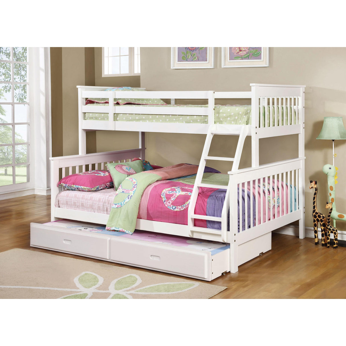  Coaster Furniture Chapman 400323 Wood Storage Trundle - White IMAGE 4