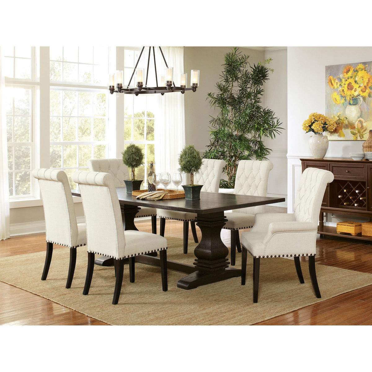  Coaster Furniture Alana 190162 Fabric Upholstered Dining Side Chair - Beige (Set of 2) IMAGE 11