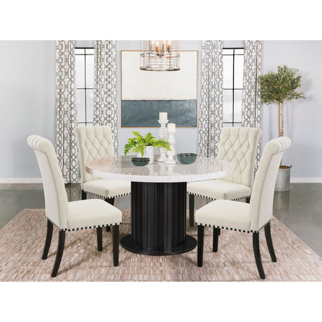  Coaster Furniture Alana 190162 Fabric Upholstered Dining Side Chair - Beige (Set of 2) IMAGE 9