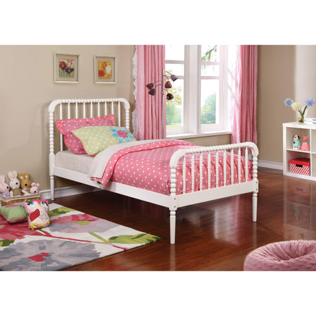  Coaster Furniture Jones 400415T Wood Twin Open Frame Bed - White IMAGE 2