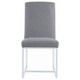  Coaster Furniture Mackinnon 107143 Upholstered Dining Side Chair - Grey (Set of 2) IMAGE 2