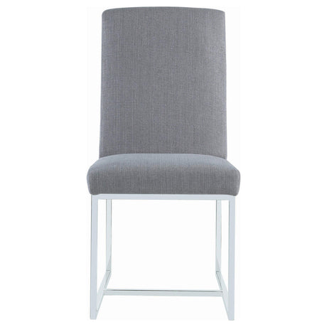  Coaster Furniture Mackinnon 107143 Upholstered Dining Side Chair - Grey (Set of 2) IMAGE 2