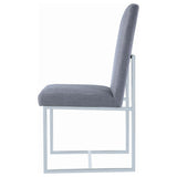  Coaster Furniture Mackinnon 107143 Upholstered Dining Side Chair - Grey (Set of 2) IMAGE 4