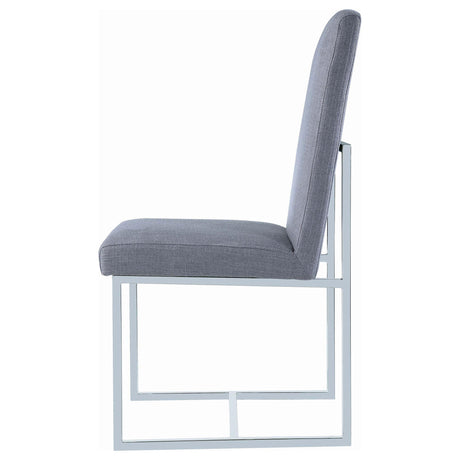  Coaster Furniture Mackinnon 107143 Upholstered Dining Side Chair - Grey (Set of 2) IMAGE 4