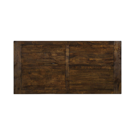  Coaster Furniture Coleman 107041 Rectangular 79-inch Dining Table - Rustic Golden Brown IMAGE 4