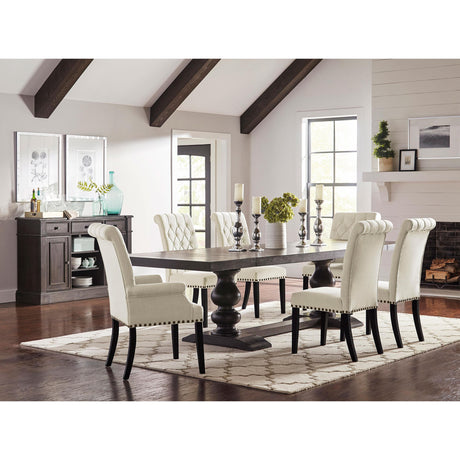  Coaster Furniture Alana 107286 Fabric Upholstered Dining Side Chair - Beige (Set of 2) IMAGE 10