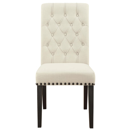  Coaster Furniture Alana 107286 Fabric Upholstered Dining Side Chair - Beige (Set of 2) IMAGE 2