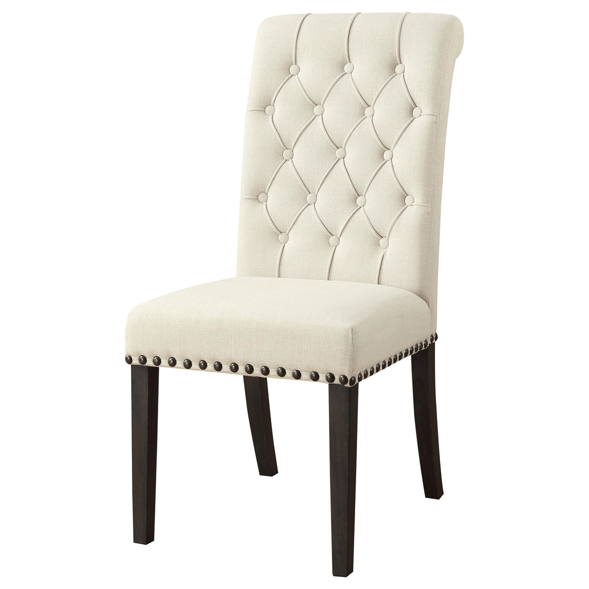  Coaster Furniture Alana 107286 Fabric Upholstered Dining Side Chair - Beige (Set of 2) IMAGE 3