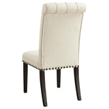  Coaster Furniture Alana 107286 Fabric Upholstered Dining Side Chair - Beige (Set of 2) IMAGE 5