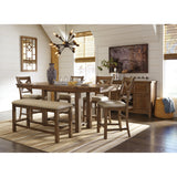  Signature Design by Ashley Moriville Counter Height Dining Table with Pedestal Base D631-32 IMAGE 8