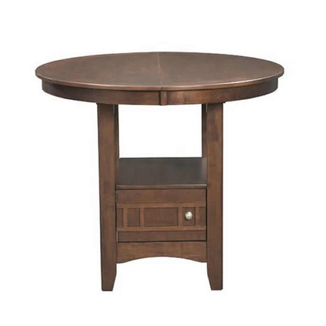  Elements International Round Max Counter Height Dining Table with Pedestal Base DMX100DT IMAGE 1