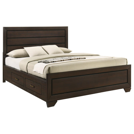  Coaster Furniture Kauffman 204390KW Wood California King Storage Panel Bed - Dark Cocoa IMAGE 3