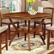  Furniture of America Square Redding II Counter Height Dining Table with Pedestal Base CM3026W-PT IMAGE 1