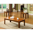 Furniture of America Town Square II Occasional Table Set CM4168OAK-3PK IMAGE 1