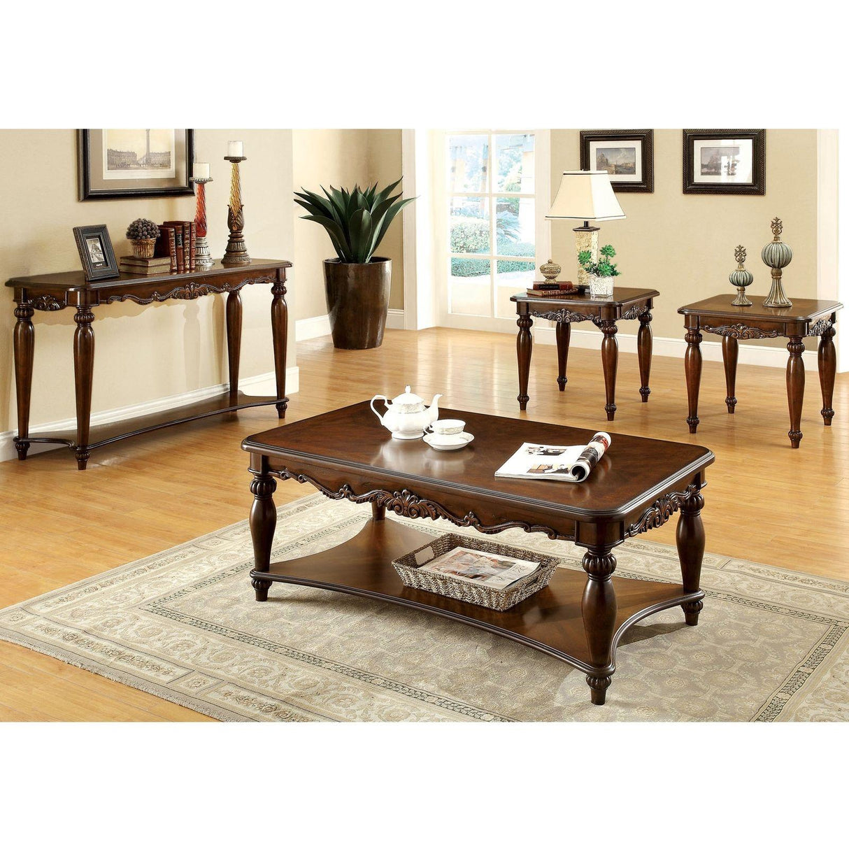  Furniture of America Bunbury CM4915-3PK 3 pc Table Set IMAGE 2