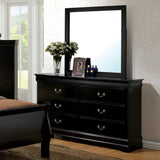  Furniture of America Louis Philippe Dresser Mirror CM7866BK-M IMAGE 2