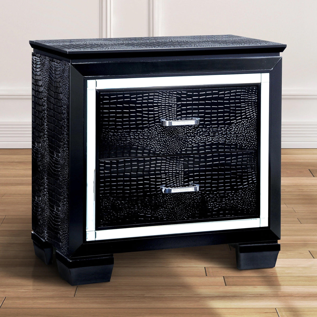  Furniture of America Bellanova 2-Drawer Nightstand CM7979BK-N IMAGE 2