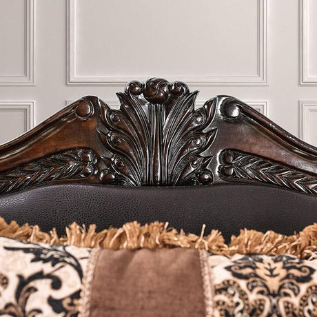  Furniture of America Jamael Stationary Fabric and Leather Look Sofa SM6405-SF IMAGE 4