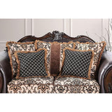 Furniture of America Jamael Stationary Fabric and Leather Look Sofa SM6405-SF IMAGE 5