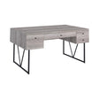  Coaster Furniture Analiese 801999 63-inch 4-Drawer Writing Desk - Grey Driftwood IMAGE 1