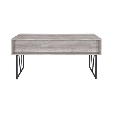  Coaster Furniture Analiese 801999 63-inch 4-Drawer Writing Desk - Grey Driftwood IMAGE 4