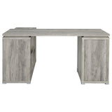  Coaster Furniture Yvette 801516 60-inch 3-Drawer L-Shape Computer Desk - Grey Driftwood IMAGE 7