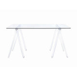  Coaster Furniture Amaturo 801535 59-inch Glass Top Acrylic Writing Desk - Clear IMAGE 2