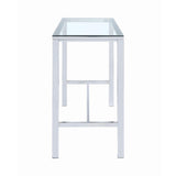 Coaster Furniture Tolbert 104873 Rectangular 47-inch Glass Top Pub Bar Table - Chrome IMAGE 3