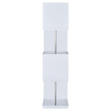  Coaster Furniture Baxter 801418 67-inch 4-shelf Bookshelf - White and Chrome IMAGE 6