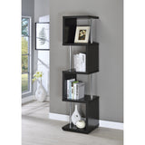  Coaster Furniture Baxter 801419 67-inch 4-shelf Bookshelf - Black and Chrome IMAGE 7