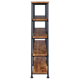  Coaster Furniture Analiese 801543 63-inch 4-shelf Double Bookshelf - Rustic Nutmeg IMAGE 4