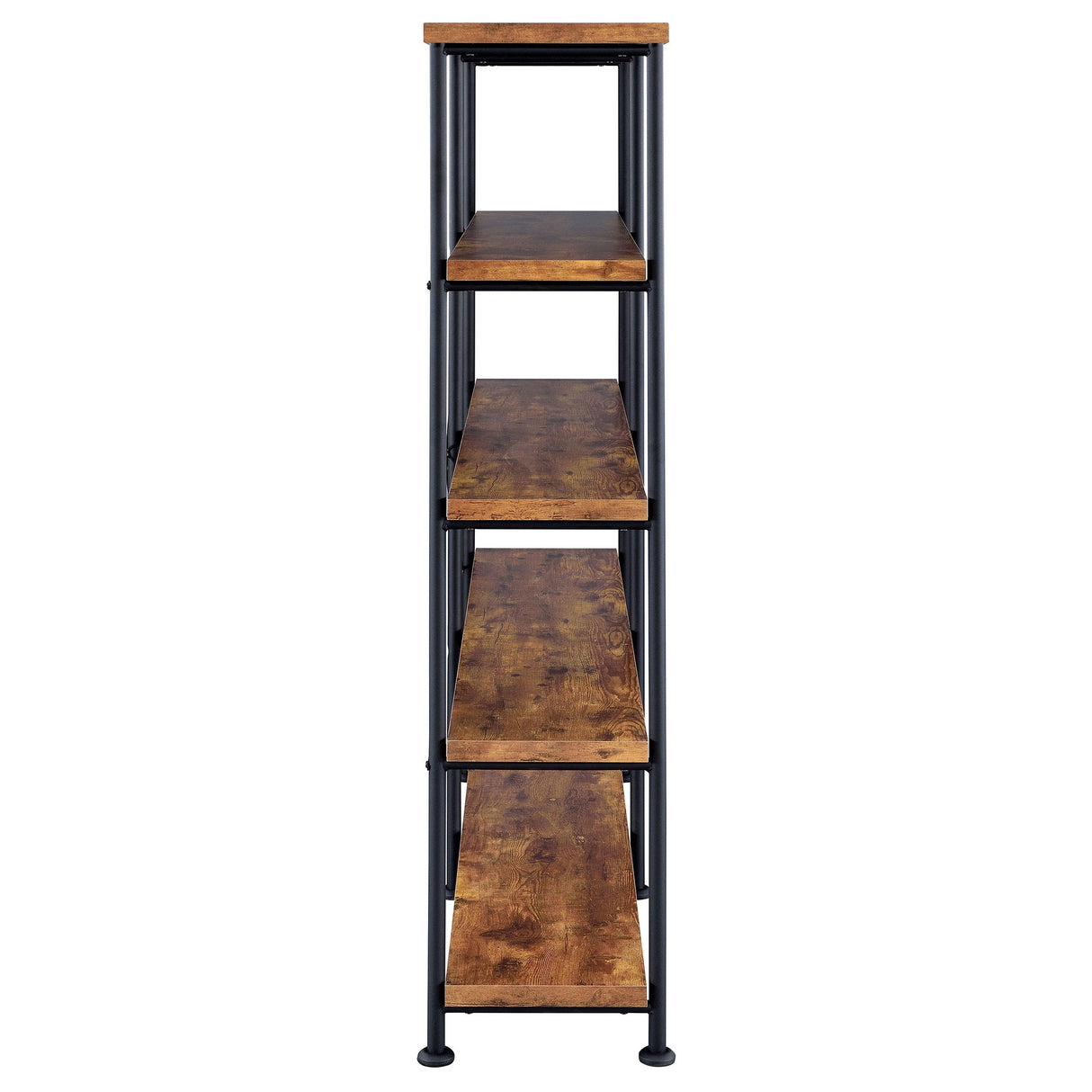  Coaster Furniture Analiese 801543 63-inch 4-shelf Double Bookshelf - Rustic Nutmeg IMAGE 6