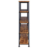  Coaster Furniture Analiese 801543 63-inch 4-shelf Double Bookshelf - Rustic Nutmeg IMAGE 6