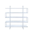  Coaster Furniture Elmer 801304 63-inch 5-shelf Bookshelf - Clear and Chrome IMAGE 1