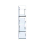  Coaster Furniture Elmer 801304 63-inch 5-shelf Bookshelf - Clear and Chrome IMAGE 3