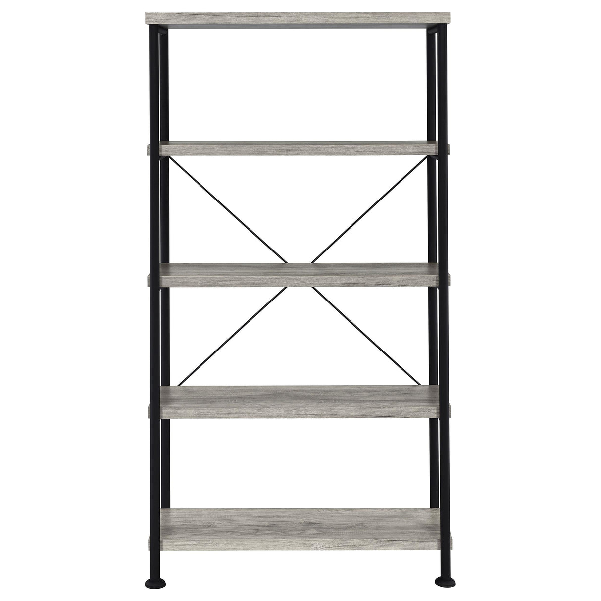  Coaster Furniture Analiese 801546 63-inch 4-shelf Bookshelf - Grey Driftwood IMAGE 2