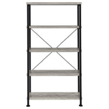  Coaster Furniture Analiese 801546 63-inch 4-shelf Bookshelf - Grey Driftwood IMAGE 2