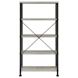  Coaster Furniture Analiese 801546 63-inch 4-shelf Bookshelf - Grey Driftwood IMAGE 5