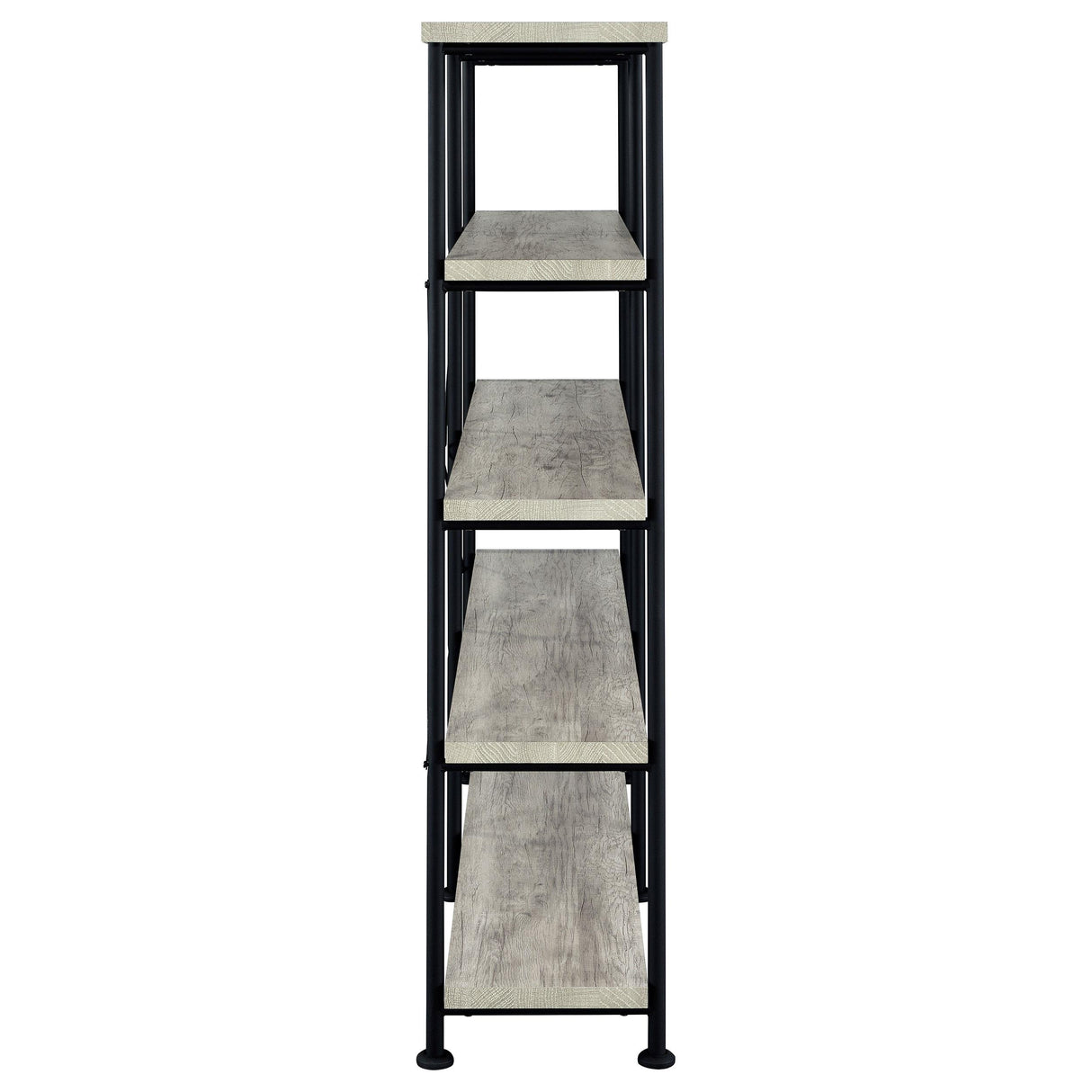  Coaster Furniture Analiese 801544 63-inch 4-shelf Double Bookshelf - Grey Driftwood IMAGE 6