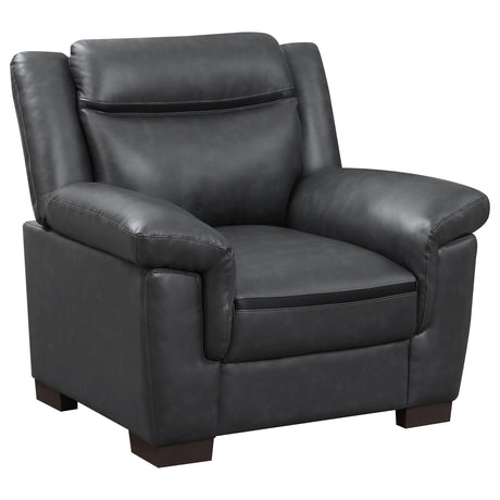  Coaster Furniture Arabella 506593 Upholstered Padded Arm Accent Chair - Grey IMAGE 1