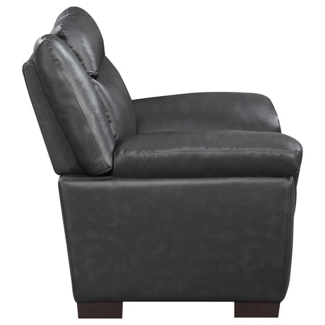  Coaster Furniture Arabella 506593 Upholstered Padded Arm Accent Chair - Grey IMAGE 6