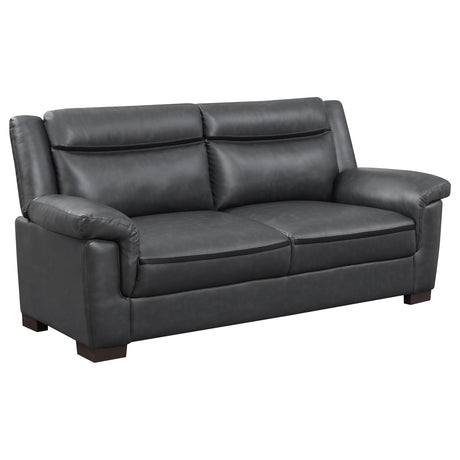  Coaster Furniture Arabella 506591 Upholstered Padded Arm Sofa - Grey IMAGE 1