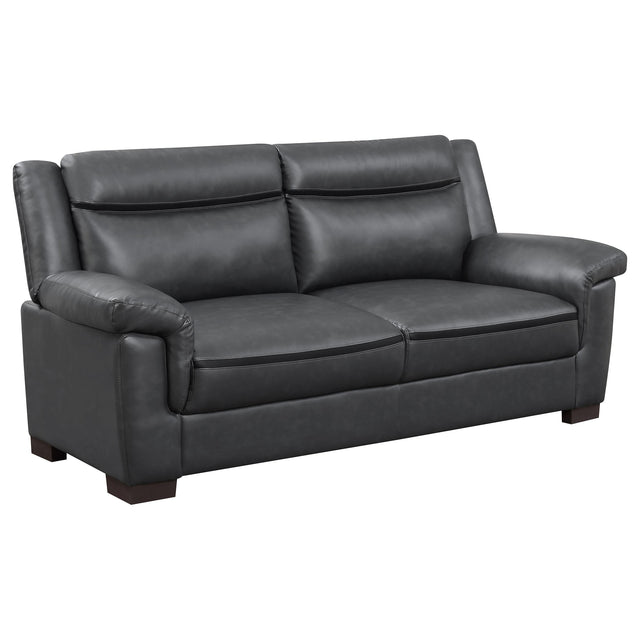  Coaster Furniture Arabella 506591 Upholstered Padded Arm Sofa - Grey IMAGE 1