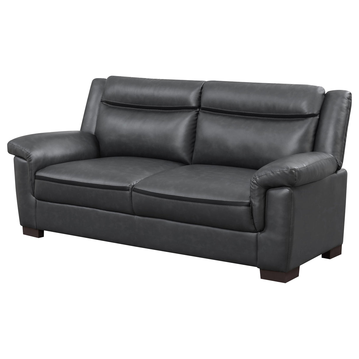  Coaster Furniture Arabella 506591 Upholstered Padded Arm Sofa - Grey IMAGE 3