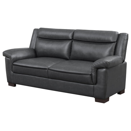  Coaster Furniture Arabella 506591 Upholstered Padded Arm Sofa - Grey IMAGE 3