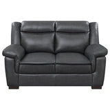  Coaster Furniture Arabella 506592 Upholstered Padded Arm Loveseat - Grey IMAGE 2